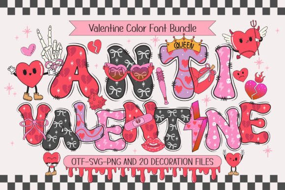Anti Valentine: A Bold Color Font for Modern Editorial Design