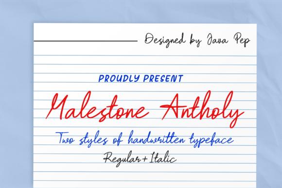 Malestone Antholy: A Natural Handwritten Typeface for Branding