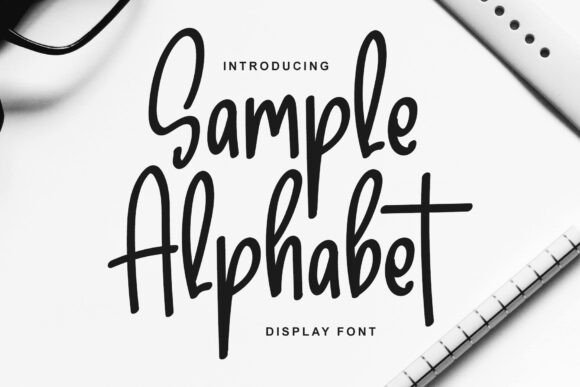 Sample Alphabet: A Playful Typeface for Small Business Branding