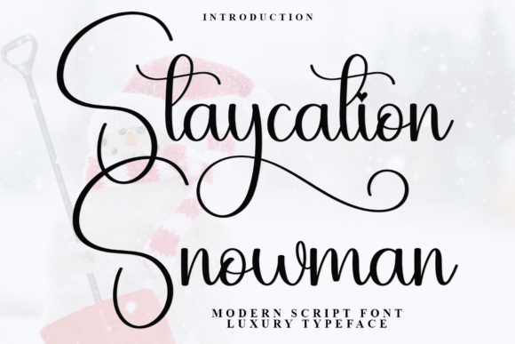 Staycation Snowman: A Warm Display Font for Web Headers